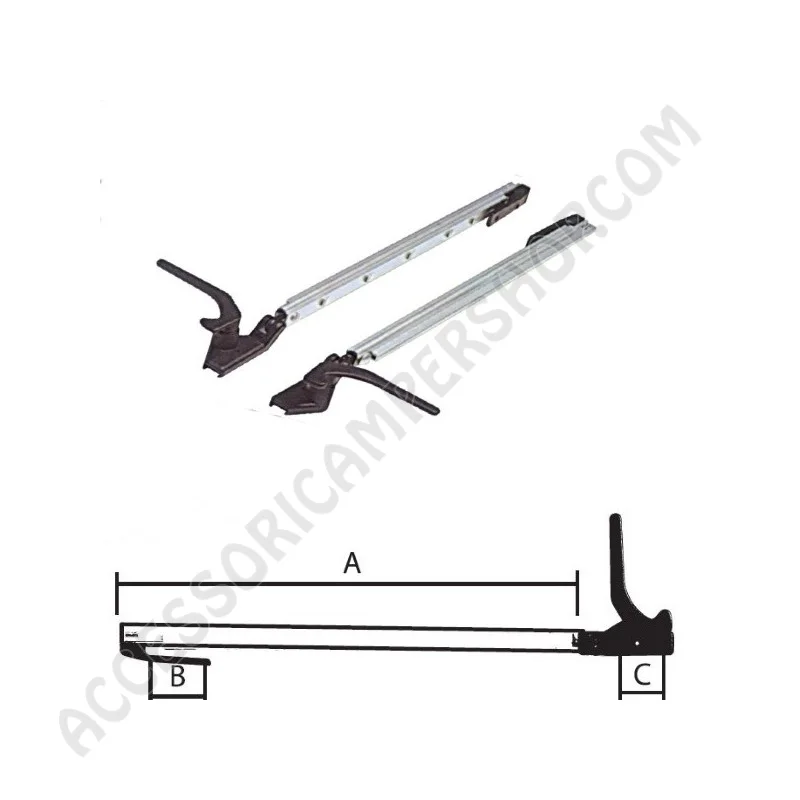 Braccetti a scatto per finestre Polyplastic | Accessoricampershop.com