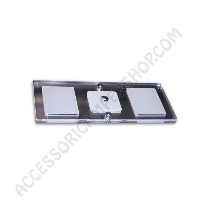 Plafoniera LED Rettangolare con Touch e Luce Blu | Accessoricampershop.com