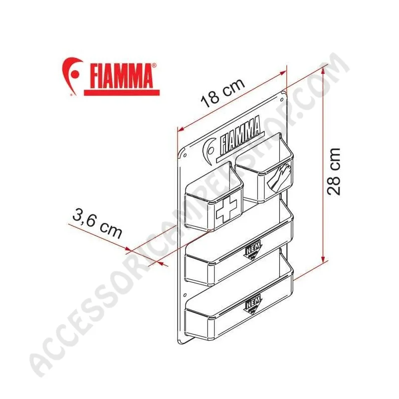 Pocket Kassetta Fiamma: Porta-oggetti per WC | Accessoricampershop.com