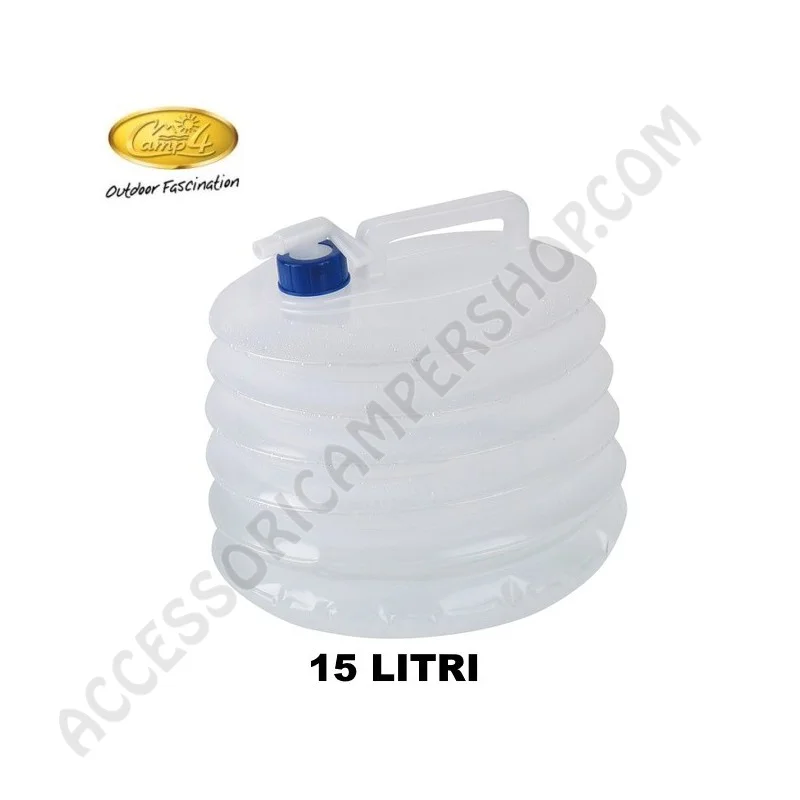 Tanica Pieghevole 15 Litri con Rubinetto e Manico | Accessoricampershop.com