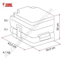 Toilette WC Portatile Bi-Pot 30 Fiamma 11+11 Litri | Accessoricampershop.com