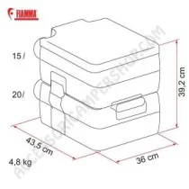 Toilette WC Portatile Bi-Pot 39 Fiamma | Accessoricampershop.com
