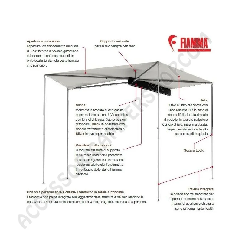 Tendalino Veranda Fuoristrada e Minivan | Accessoricampershop.com
