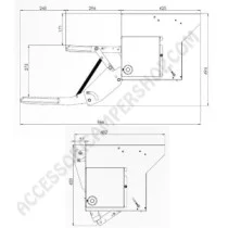 Gradino elettronico doppio a scomparsa 440 mm | Accessoricampershop.com
