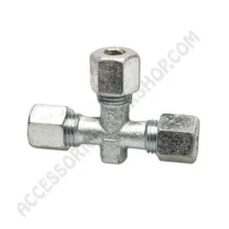 Raccordo Gas a T Acciaio Zincato Ø 8 mm | Accessoricampershop.com