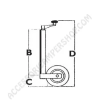 Ruotino d’appoggio 48 per caravan H570 | Accessoricampershop.com