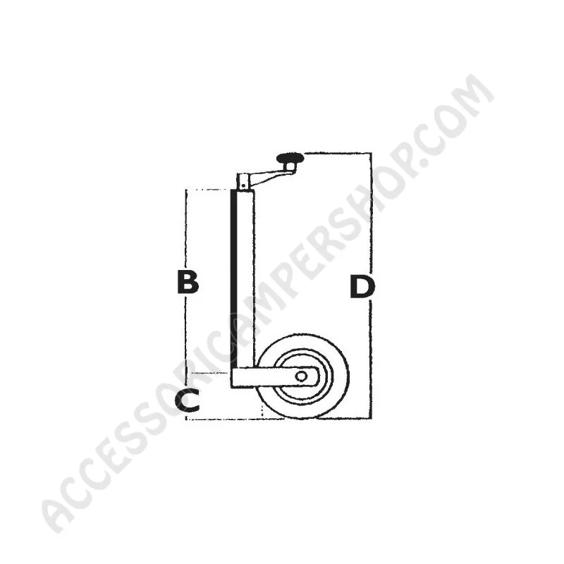 Ruotino d’appoggio 48 per caravan H570 | Accessoricampershop.com