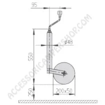 Ruotino d’appoggio AL-KO H700 per caravan | Accessoricampershop.com