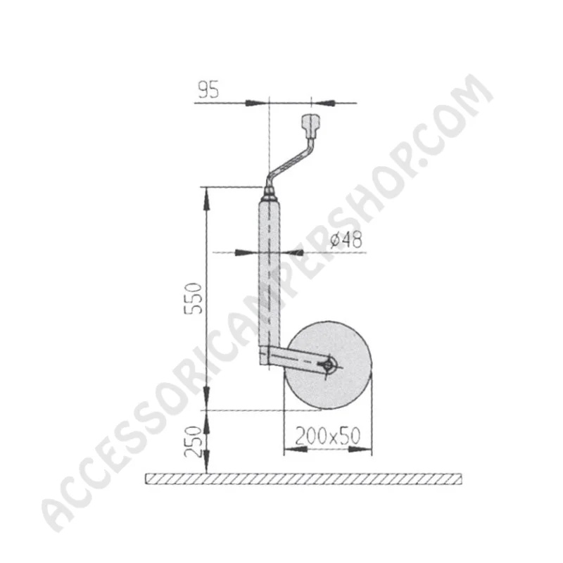 Ruotino d’appoggio AL-KO H700 per caravan | Accessoricampershop.com