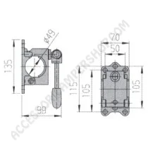 Supporto AL KO per Ruotino Ø 48 mm per Caravan | Accessoricampershop.com