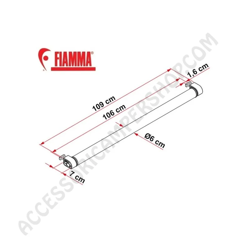 Rullo per Portapacchi Roller Roof Rail Fiamma | Accessoricampershop.com