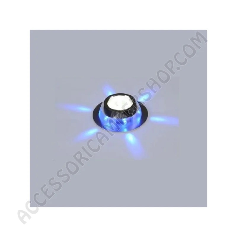 Faretto Incasso Biluce LED 1W Blu e Bianco | Accessoricampershop.com