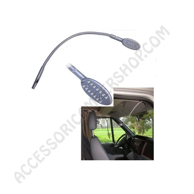 Luce Lettura LED 12V con Braccio Flessibile | Accessoricampershop.com
