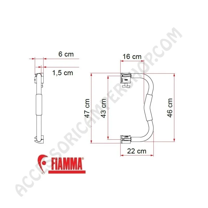 Maniglia di Sicurezza Security S Fiamma | Accessoricampershop.com