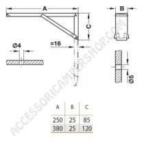 Mensole ribaltabili per tavolo di camper | Accessoricampershop.com