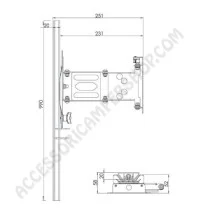 Supporto TV LCD Scorrimento Verticale | Accessoricampershop.com