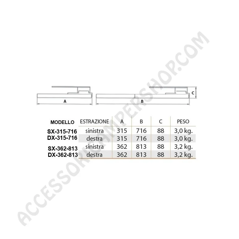 Supporto TV LCD Manuale Laterale per Camper | Accessoricampershop.com