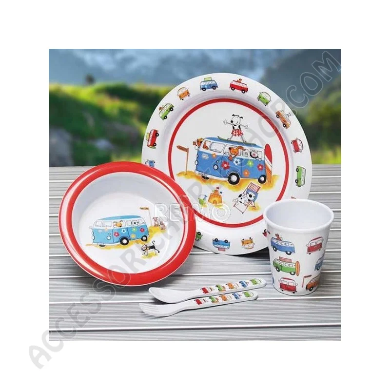 Set Stoviglie Bambino in Melamina per Camper | Accessoricampershop.com