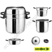 Popote in acciaio inox con fondo termico 4+1 | Accessoricampershop.com