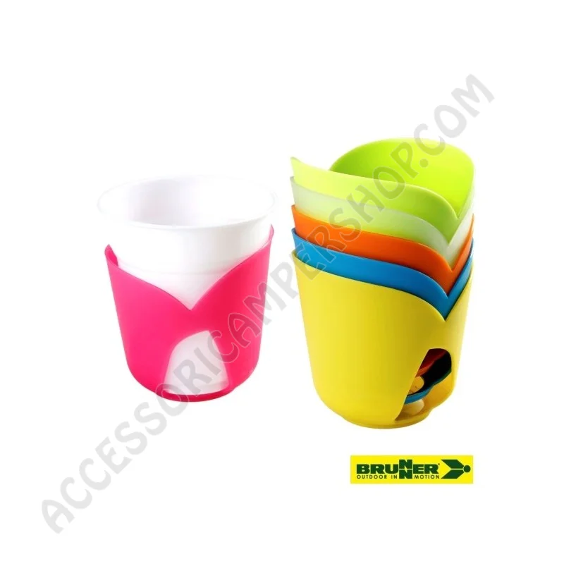 Set di 6 Porta-Bicchieri Brunner Glass Base | Accessoricampershop.com