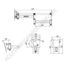 Supporto TV LCD a Braccio per Camper | Accessoricampershop.com