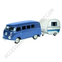 Modellino camper VWT1 con caravan Knaus in scala 1:87 | Accessoricampershop.com