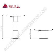 Gamba Tavolo Telescopica COSMO 2 LIPPERT | Accessoricampershop.com
