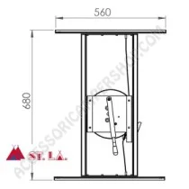 Gamba Tavolo Telescopica COSMO 2 LIPPERT | Accessoricampershop.com