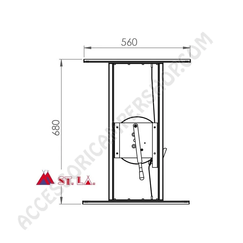 Gamba Tavolo Telescopica COSMO 2 LIPPERT | Accessoricampershop.com