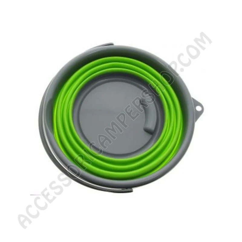 Secchio Ripiegabile Tondo Salvaspazio per Campeggio | Accessoricampershop.com