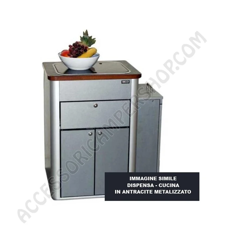 Cucina Hochglanz Argento per Van VW T5/T6 | Accessoricampershop.com