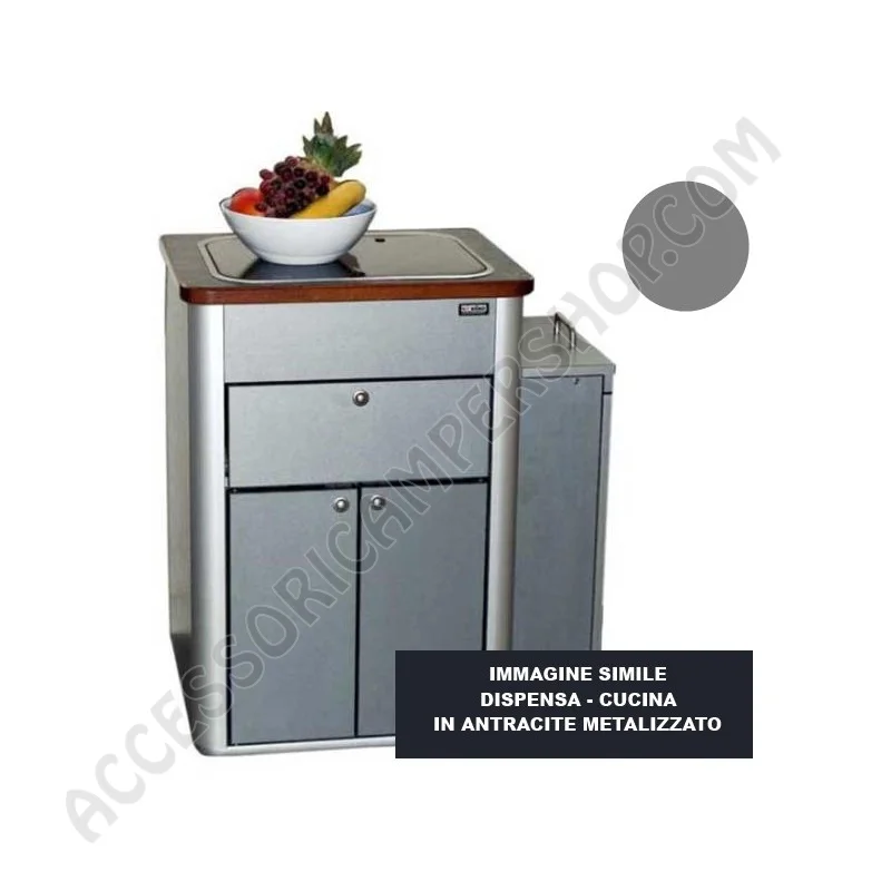 Cucina Hochglanz Argento per Van VW T5/T6 | Accessoricampershop.com