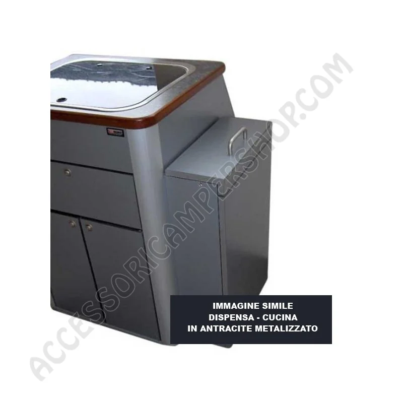 Cucina Hochglanz Argento per Van VW T5/T6 | Accessoricampershop.com