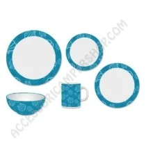 Set Stoviglie 16 Pezzi Melamina Capri da Campeggio | Accessoricampershop.com