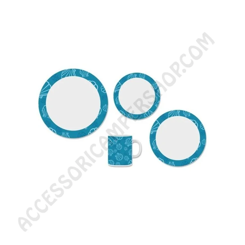 Set Stoviglie 16 Pezzi Melamina Capri da Campeggio | Accessoricampershop.com