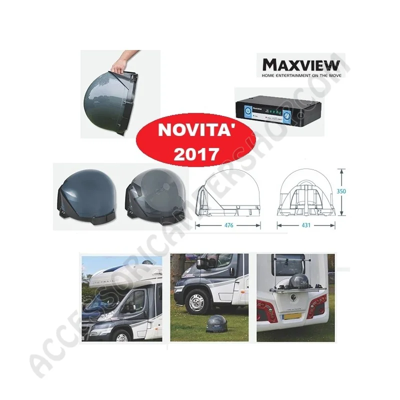 Antenna Satellitare Portatile VUQUBE-2 12V | Accessoricampershop.com