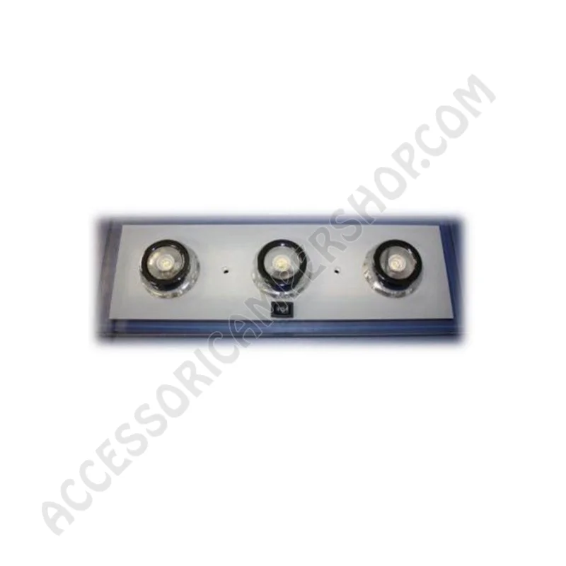 Plafoniera LED 3x1W con Luce Blu di Cortesia | Accessoricampershop.com