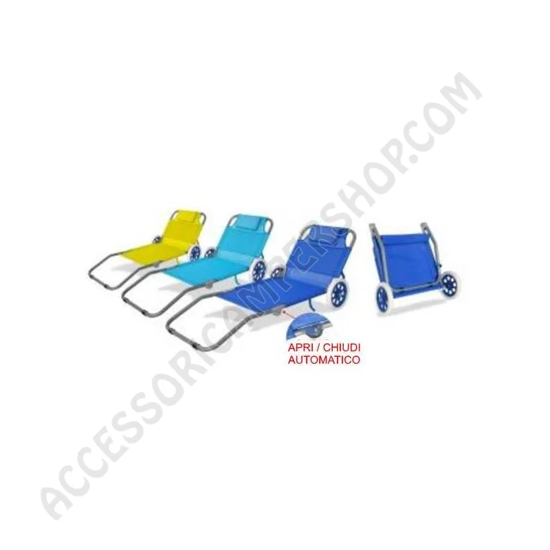 Spiaggina Pocket con ruote in alluminio | Accessoricampershop.com