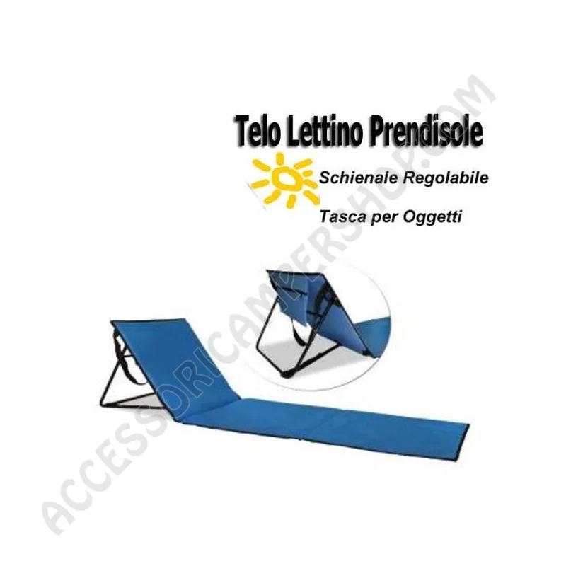 Lettino prendisole imbottito con tasca porta-oggetti | Accessoricampershop.com