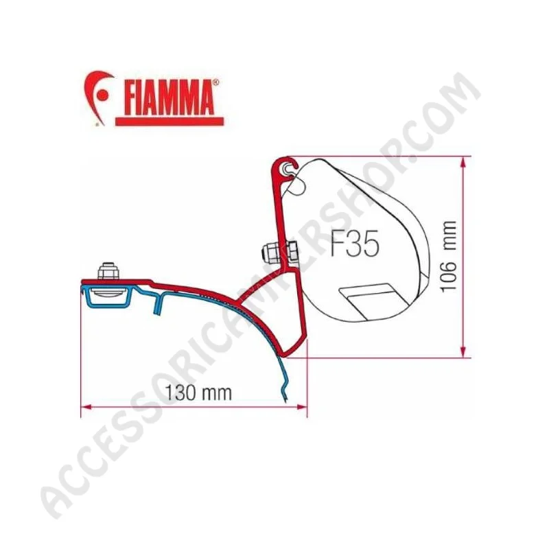 Adattatori Staffe Tendalino Fiamma F35 VW T5/T6 | Accessoricampershop.com
