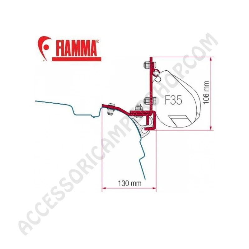 KIT MULTIRAIL REIMO VW T5 per Fiamma F35 | Accessoricampershop.com