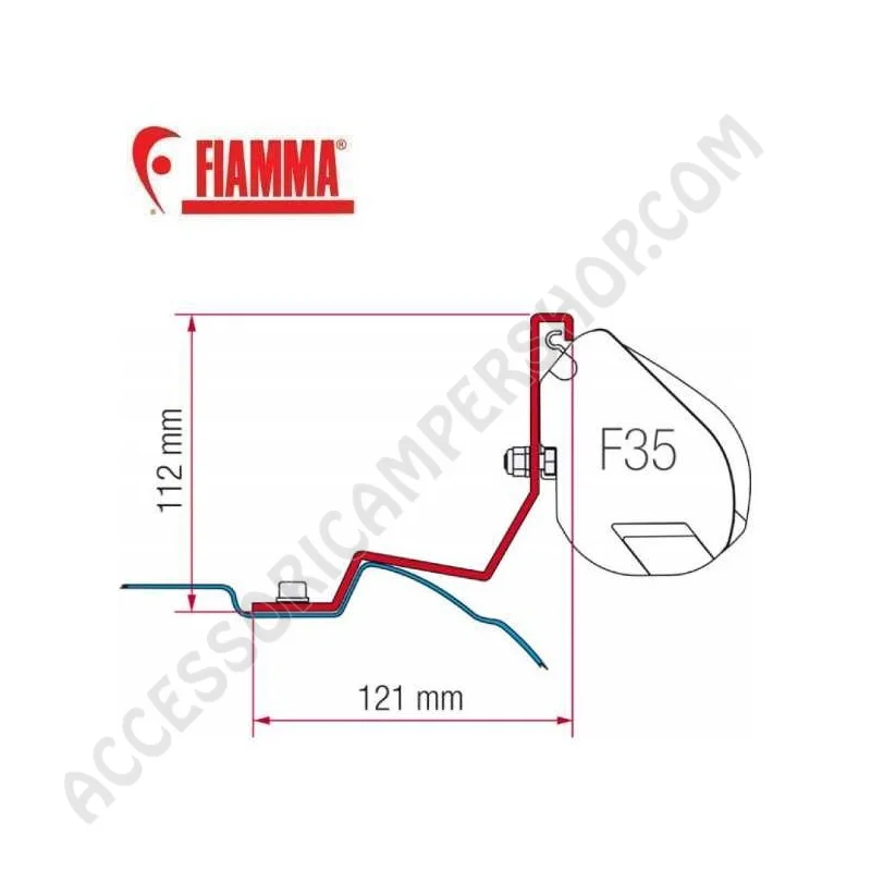 Adattatori Staffe Tendalino Fiamma F35 per Mercedes | Accessoricampershop.com