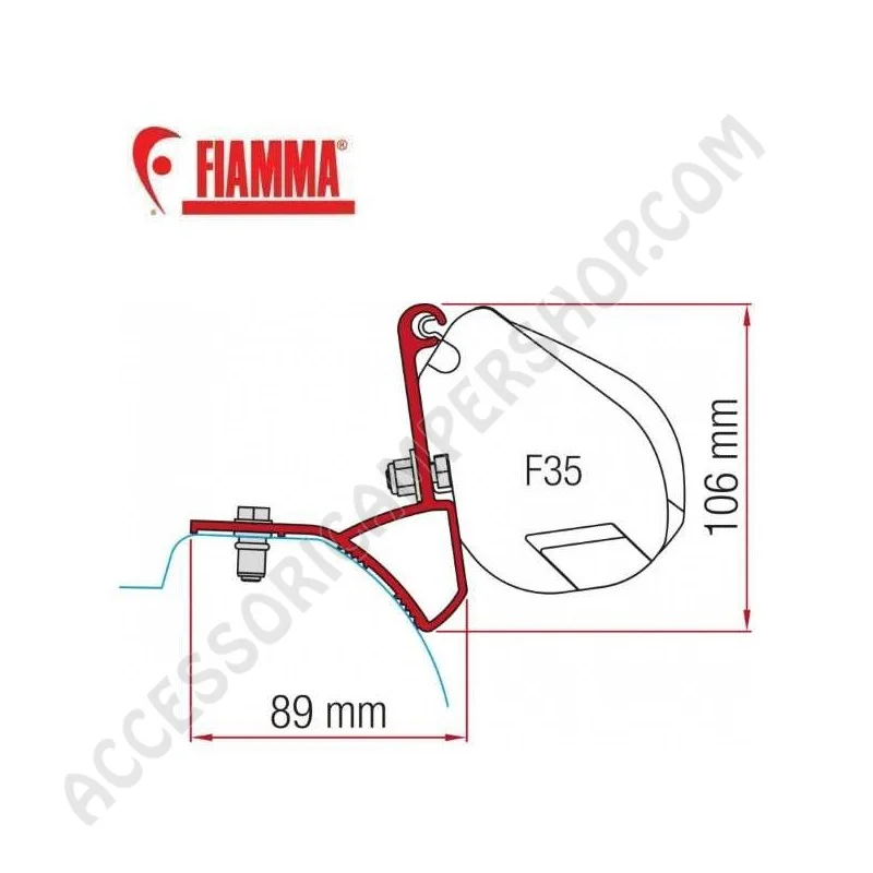 Adattatori Staffe Tendalino Fiamma F35 Renault Trafic | Accessoricampershop.com