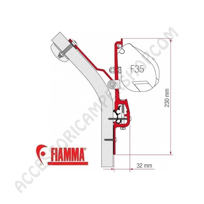 KIT ERIBA TOURING Adattatori Staffe Tendalino Fiamma F35 | Accessoricampershop.com