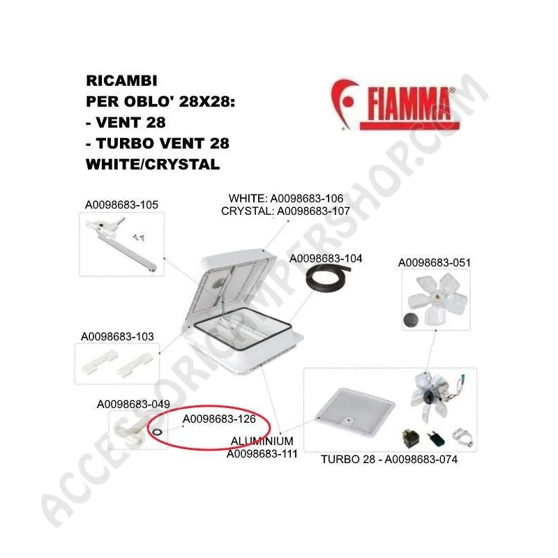 Kit Anello OR 112 10 PCS per VENT e TURBO-VENT | Accessoricampershop.com