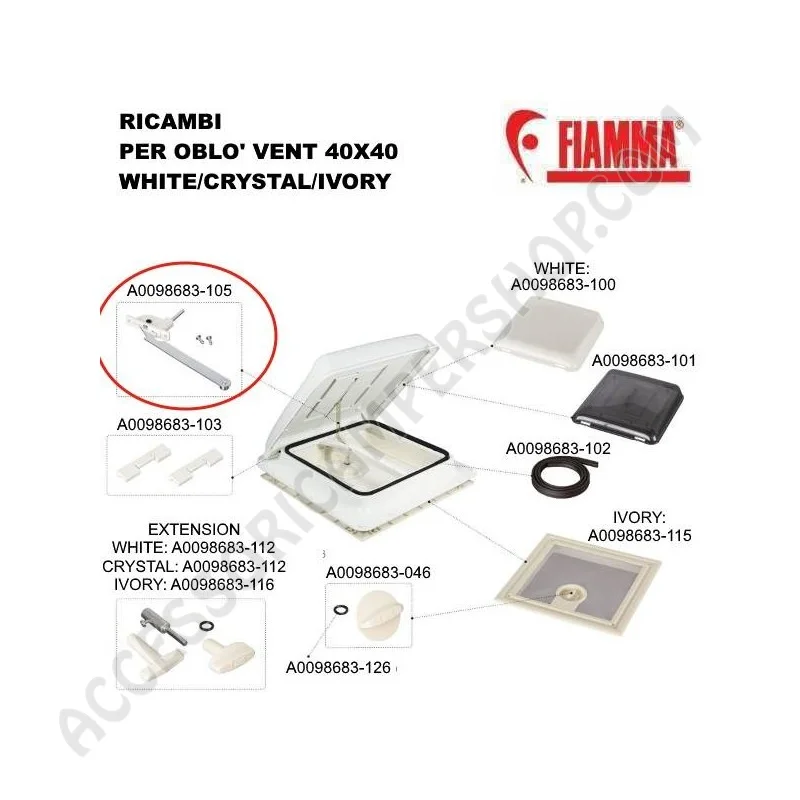 KIT DISPOSITIVO APERT.VENT/VENT 28 FIAMMA | Accessoricampershop.com
