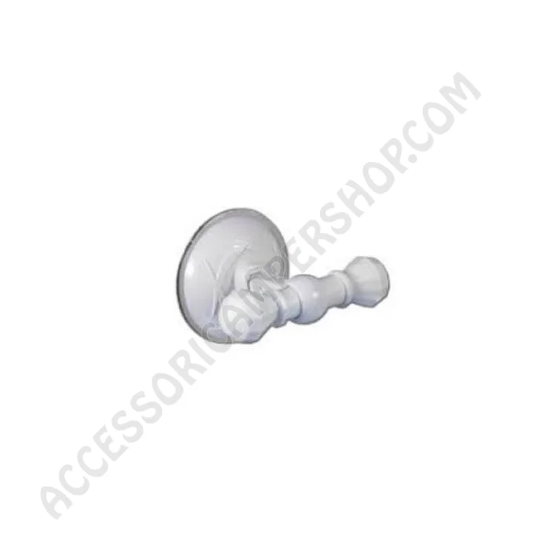 Appendino doppio a ventosa bianco ultra resistente | Accessoricampershop.com