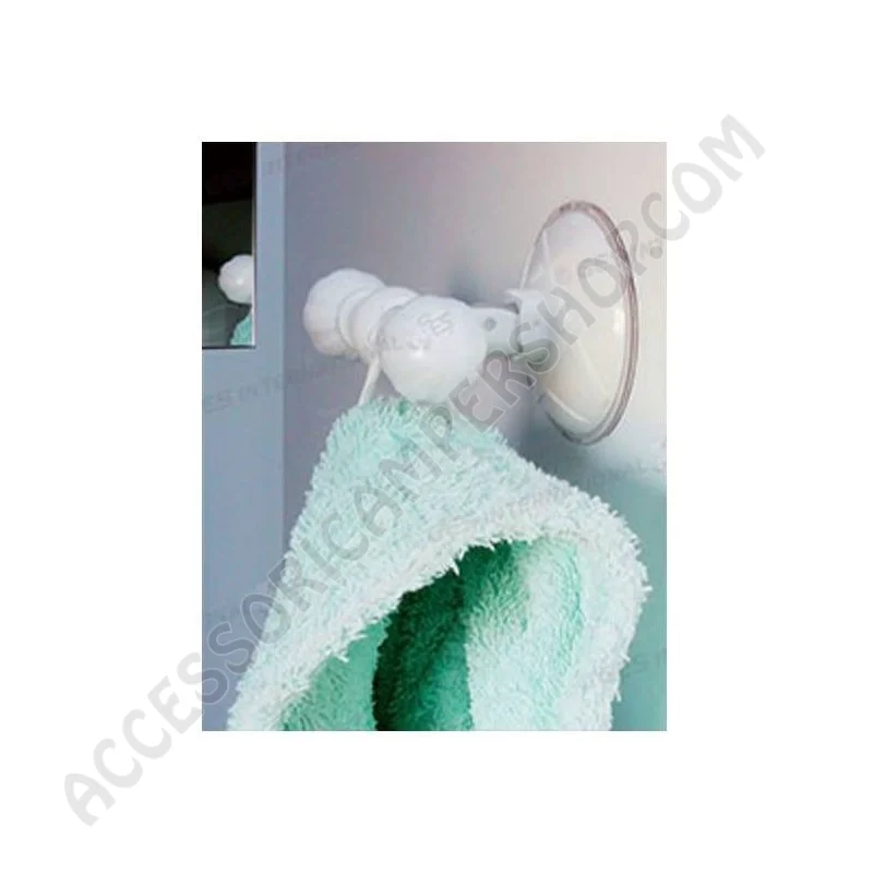 Appendino doppio a ventosa bianco ultra resistente | Accessoricampershop.com
