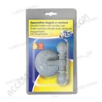 Appendino doppio a ventosa bianco ultra resistente | Accessoricampershop.com