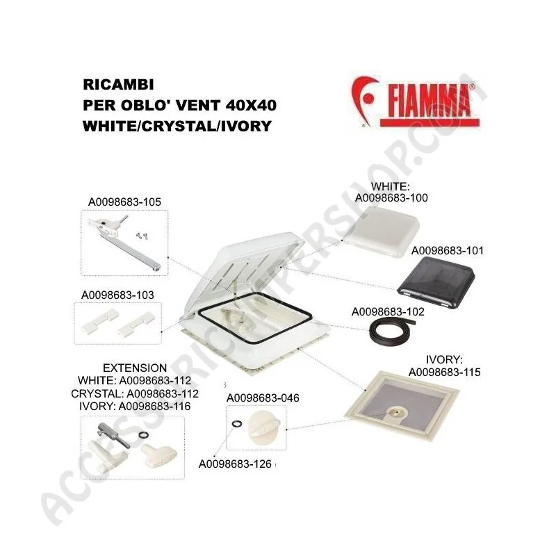 Kit Volantino Vent Ivory Ricambio per Turbo-Vent | Accessoricampershop.com